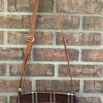 New Directions Brown Plaid Crossbody Bag Photo 0