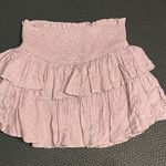 MIOU MUSE Smocked Ruffle Tiered Mini Skirt Lavender‎ Purple Size M Size M Photo 0