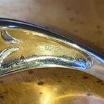 Natural Tanzanite White Diamond Sterling Silver Art Deco Ring Size 9 Purple Photo 8