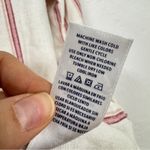 Splendid  Linen White Pink Striped Blouse Women’s XL Beachy Breathable Casual Top Photo 6