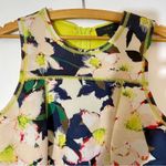 J.Crew  Cove Scuba Floral Dress w Neon Green Zipper & Stitching Size 2 Photo 5