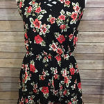 Emerald Red & Black Floral Jersey Romper – Size 3X Photo 0