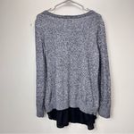 Torrid ‎ Black White Marled Floral Embroidered Chiffon Trim Sweater 1X Photo 6