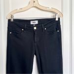 Paige  • Verdugo Ankle Skinny Jeans black denim gold ankle zippers Photo 3