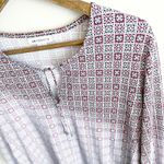 Liz Claiborne 💗 3/$10 💗 geometric print blouse red white black Large EUC Photo 8