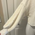 Altar'd State  White Cowl Neck Sweater Modern Ribbed Knit, Size XL Photo 3