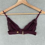 For Love & Lemons Women's S/XS Burgundy Lace Bralette Adjustable Straps Purple Photo 1