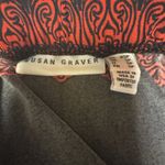 Susan Graver  Red‎ And Black Elastic Waste Pull On Small Petite Long Skirt. Photo 1