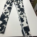  WeWoreWhat Cow Print Black White Stiletto Slit Jeans 26 NEW‎ *FLAWS Photo 9