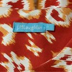 J. McLaughlin Women’s Size L Orange Coral Ikat Scroll Catalina Cloth Mia Dress Photo 5