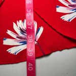 EXPRESS  Red Strapless Palm Floral Print Dress 2 Wrap Skirt Slit Boning‎ Photo 8