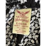 Faded Glory  Black/White Floral Wrap Skirt Size L (12-14) Elastic‎ Waist No Belt Photo 4