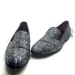 Marc Jacobs  BLACK & SILVER GLITTER "ZOE"  LEATHER & FABRIC LOAFER SHOES (38.5) Photo 8