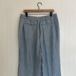 LANDS END Tencel Fiber High Rise Wide Leg Pants in Blue/White Stripe Size 16 NWT Blue Photo 7