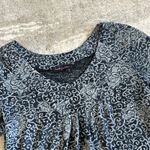 Fresh Produce  Dress Womens XS Blue Gray Floral Short Sleeve Cotton Pockets USA Photo 3