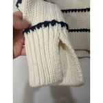 Madewell  Stripe Textured Cotton Sweater Bright Ivory Navy Size XS NWT Crewneck Photo 10