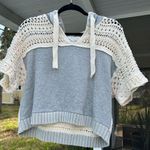 Vintage Havana  crochet hooded shirt sleeve top. Size small Photo 0