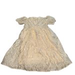 Dream Sister Jane Midi Smock Dress Cream Texture Jacquard Cream Lace Size XL Photo 6