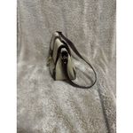 Etienne Aigner Purse~ Beige Linen Blend~Burgundy Trim~Snap Close Gold Hardware Photo 2