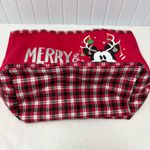 Disney Walt  World Mickey Mouse Christmas Ornament Tote Bag‎ Rare Plaid Photo 8