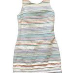 Vilagallo EUC Multicolored tweed shift dress Summer tweed textured V back Size 4 Photo 0