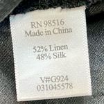 Coldwater Creek  Black Linen 3/4 Sleeve Button Up Blouse Large Photo 10