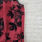 Trixxi VTG Skater Dress Womens M Burned Out Velvet Roses Fit & Flare y2k Party Photo 7
