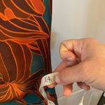 House of Harlow 1960 Revolve Ring Tie Satin Maxi Party Dress Fall Orange Green Size XS Photo 9