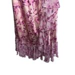 Cinq à Sept NEW NWT Cinq A Sept Raya Cowl Floral Silk Ruffle Dress Vibrant Plum Multi Pink Photo 7