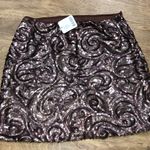 Silence + Noise  NWT brown sequin party mini skirt Photo 1