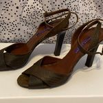Ralph Lauren  Delanna Brown Python Heels Photo 2
