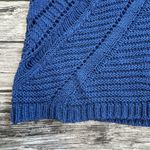 Fever Women's Open Crochet Short Sleeve Sweater Blouse Royal Blue S SM Small Rib Photo 4