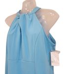 Julia Jordan Twist Halter Midi Cocktail Sheath Dress Sleeveless Blue Size 10 Photo 8
