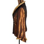 Chinese bronze and gold traditional style satin evening jacket side closure Size M Photo 4
