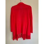 Lilly Pulitzer LILLY PULITZER Tatum Cardigan SPICY CORAL Fringe NWT size small Photo 6