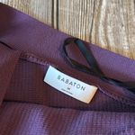 Babaton  sculpt purple knit ribbed sweater crop crossover stretch medium plum Photo 2