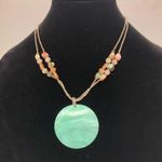 Mother of Pearl Pendant with Fresh water pearls Blue Photo 0