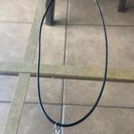 Handmade Y2K Gothic Punk PU leather Necklace , White Tooth pendant necklace , Grunge Photo 2