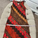 Y2K Safari Print Maxi Dress Red Size 4P Photo 14