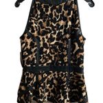 Thalia Sodi  Leopard Zip-Front Peplum Top 🐆 Photo 2