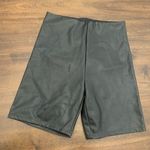 Abercrombie & Fitch  Biker Shorts Women’s Medium Black Faux Leather Photo 0