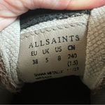 ALLSAINTS Shana Metallic Silver Low Top Shoes Trainers Sneaker Sz 8 (38) Lace Up Photo 12
