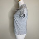 Nike  Light Gray Cropped Polo Shirt Sz Medium Photo 2