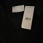 ASOS DESIGN V Neck Knitted Sweater Mini Dress - Black Photo 5