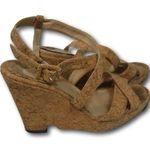 Christian Loboutin Cork Ankle Strap Wedge Block Heel Sandals Shoes Size: 38 / 8 Tan Size undefined Photo 3