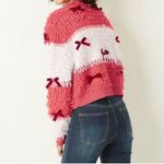 Mighty fine Bow Loop Stripe Cardigan Sweater Size L Photo 2