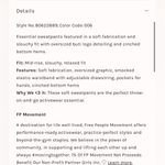 NWT Free People Movement All Star Logo Pants In Heather Gray White Combo Size XL Photo 4