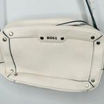 BOSS White Zipper Up Zip Pockets Adjustable Strap Handbag Crossbody Bag Photo 3
