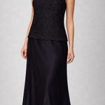 Navy Sparkle and Satin Gown Photo 0