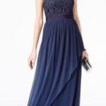 Adrianna Papell New‎  Lace Illusion Halter Gown Photo 1
